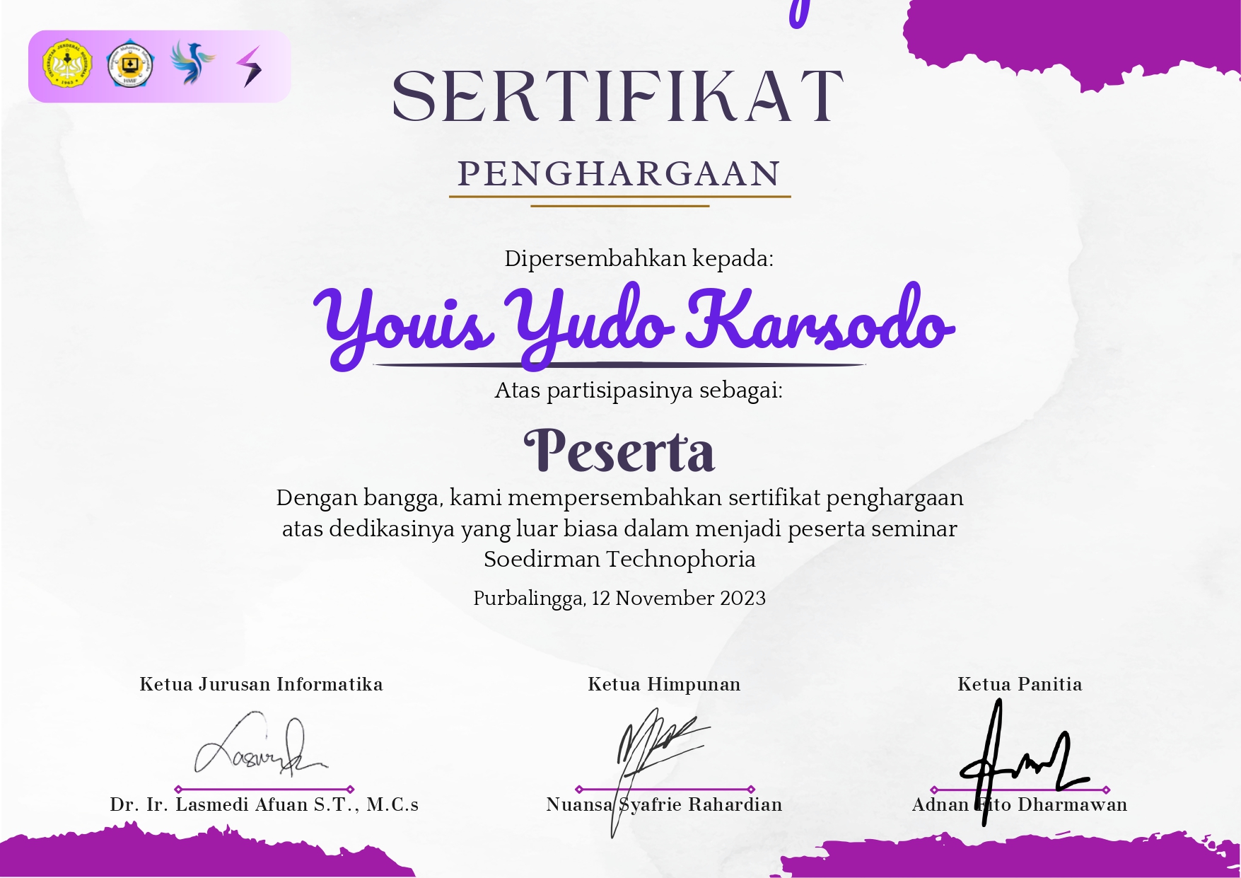 Seminar Soedirman - Technoporia